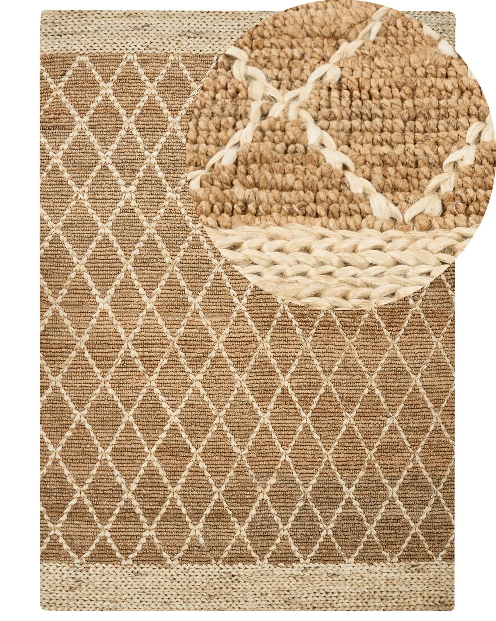 Rug ZORAVA Beige 160 x 230 cm Jute