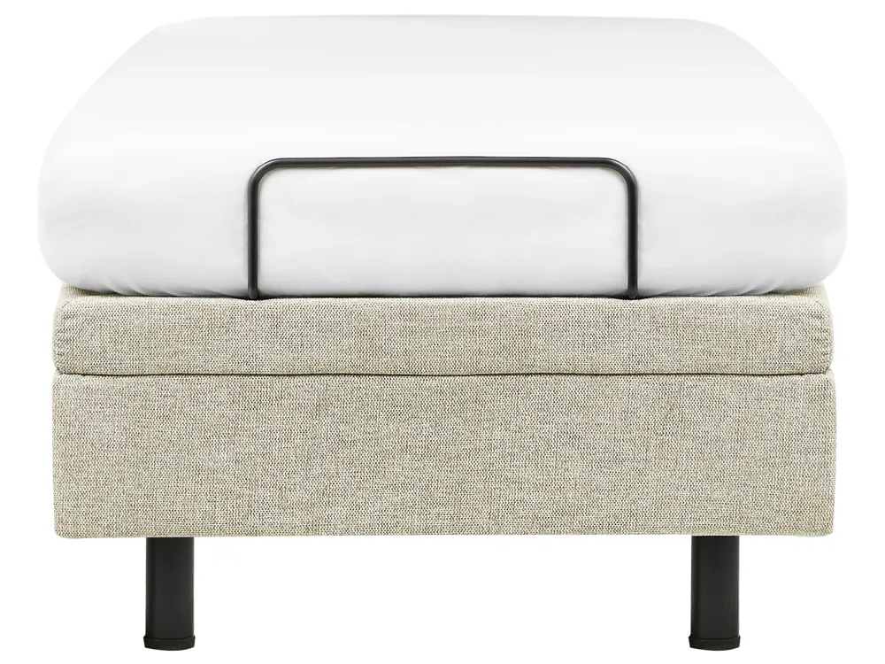 Adjustable Bed without Headboard Fabric DUKE II 90 x 200 cm (EU Single) Beige_988209