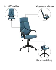 Bürostuhl DELIGHT Dunkelblau_1073922