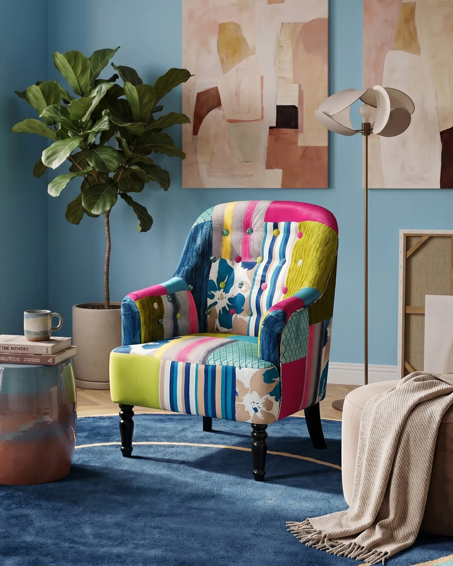 Armchair MANDAL Fabric Multicolour_522829