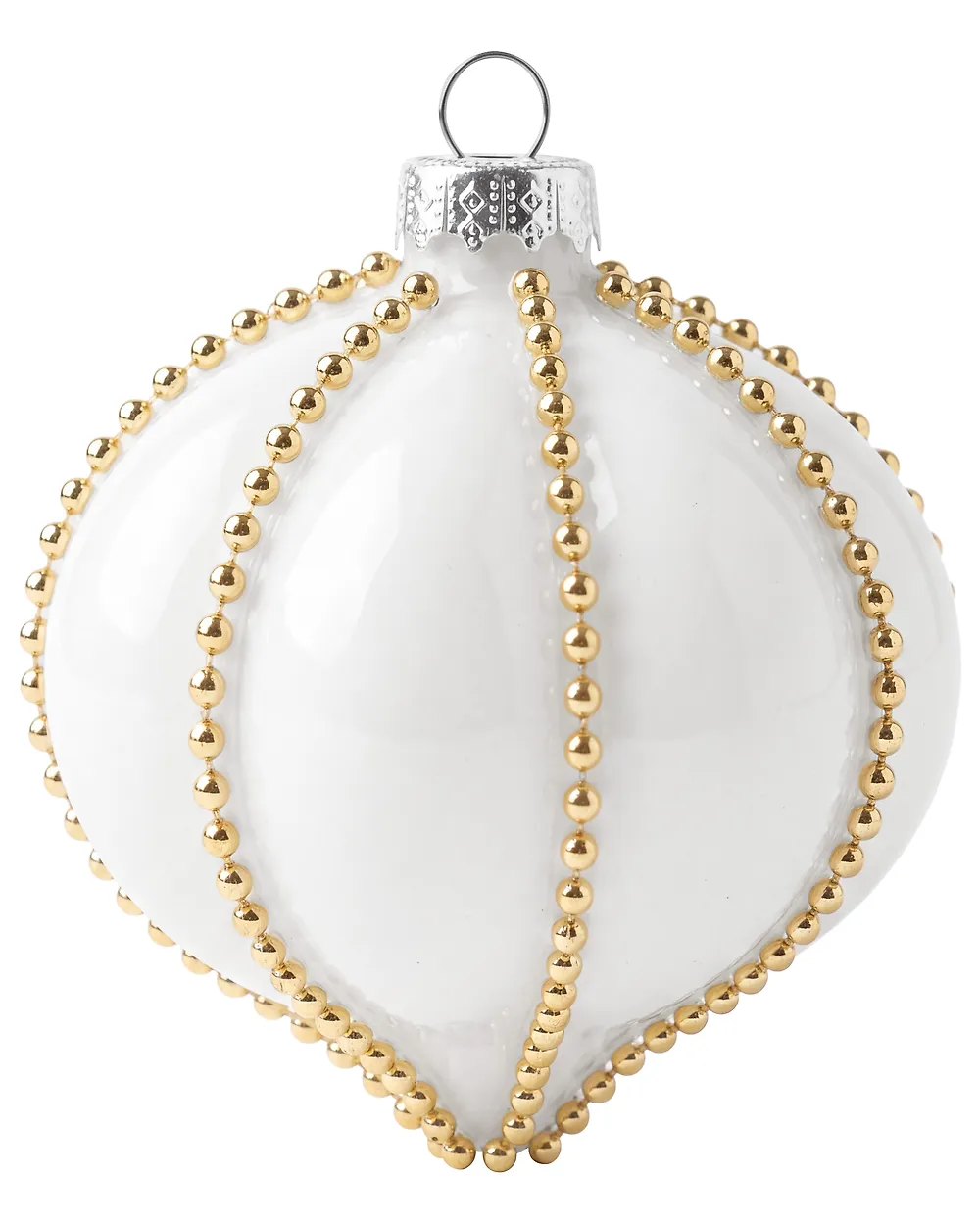 Conjunto de 12 bolas de Navidad WINTERFROST Vidrio Blanco_1192222