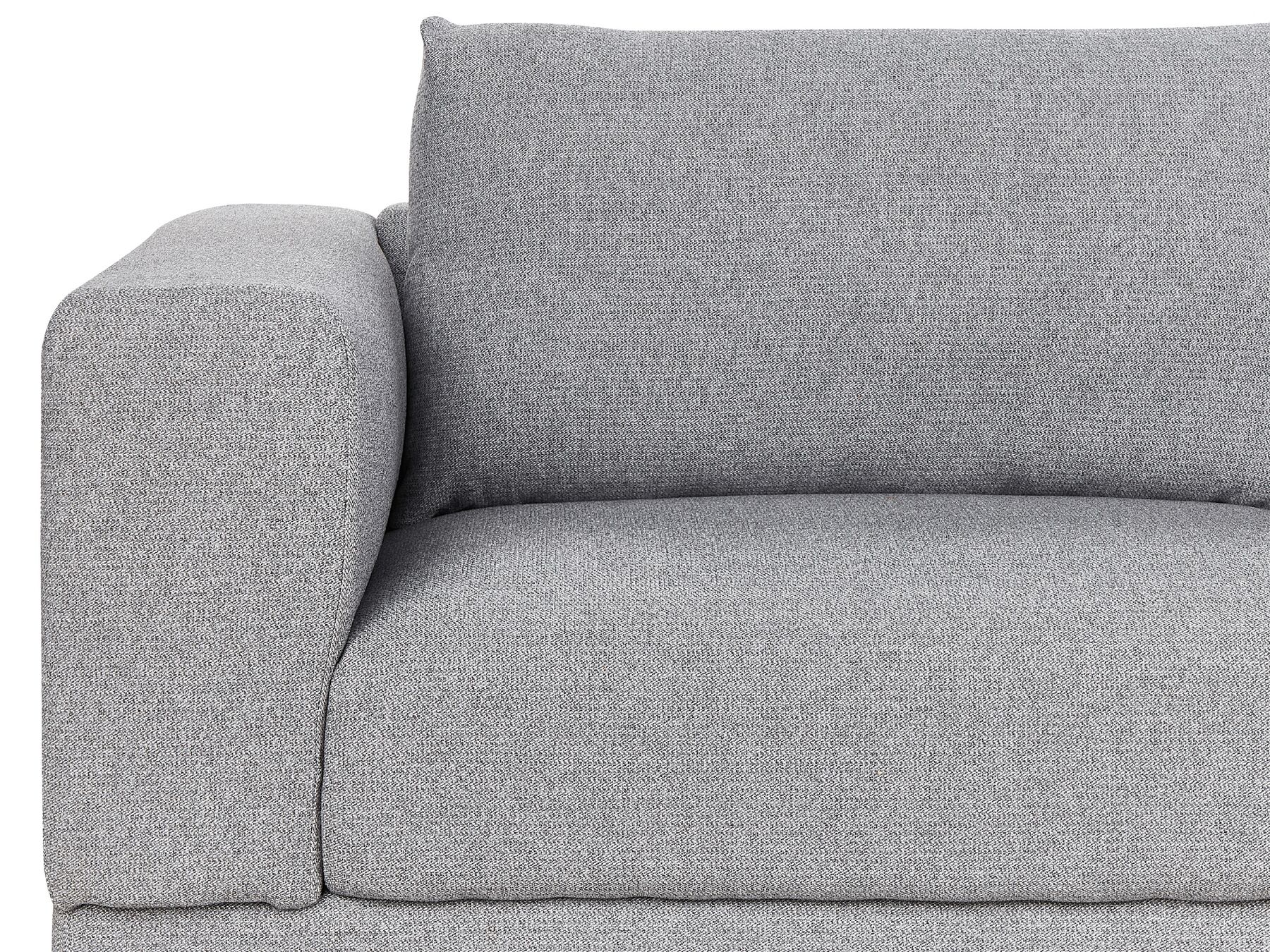 Vente-unique Chesterfield Sofa 3-Sitzer & Sessel – Hellgrauer Samt – Mit Metallfüßen – EDWINA
