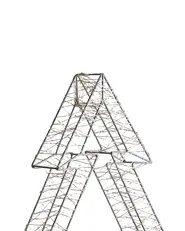 Decorazione per esterni LED AKERAN 60 cm Albero di Natale Argento_1031799