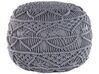 Cotton Macrame Pouffe Grey KAYSERI_801188