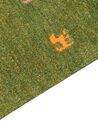 Vlnený koberec gabbeh 80 x 150 cm zelený YULAFI_855743