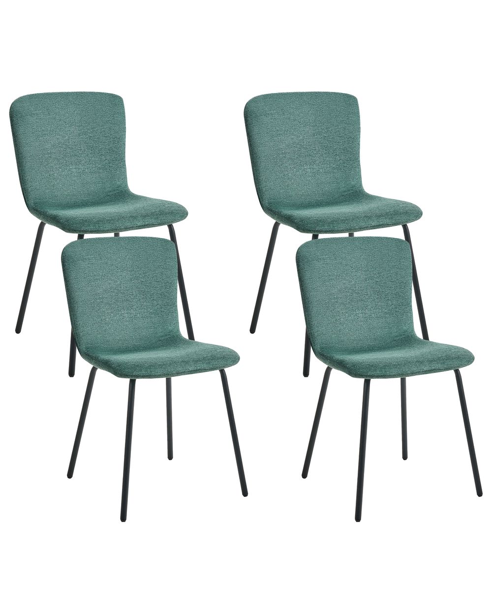 Set de 4 scaune dining CALDWELL  Verde