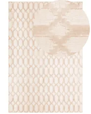 Tappeto CIZRE Beige 160 x 230 cm Viscosa_750499