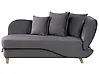 Right-Hand Chaise Longue MERI with Storage Velvet Dark Grey