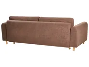 Sofa Bed 3 Seater KVAM with Storage Boucle Brown_1021912