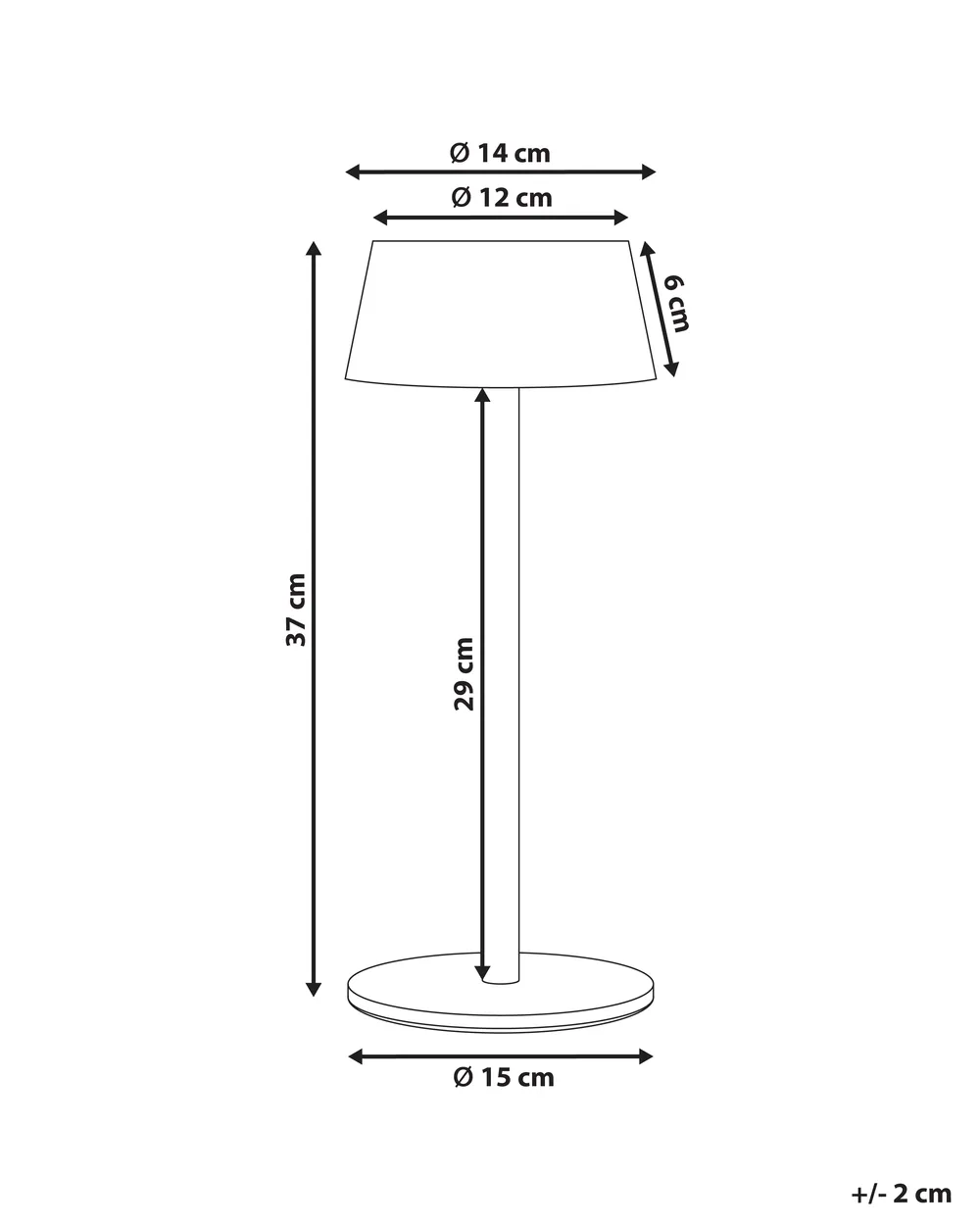 Wireless LED Table Lamp GUDER with Dimmer Metal Beige_1042268