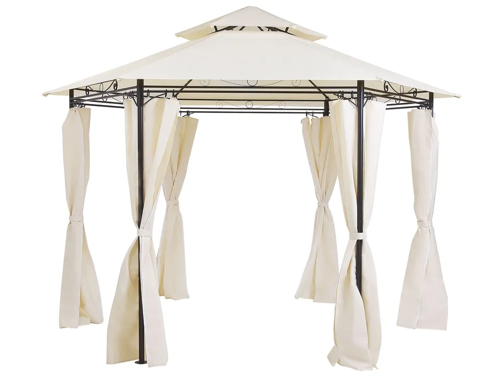 Pawilon ogrodowy PORTEL 350 cm 350 cm Metal Beżowy