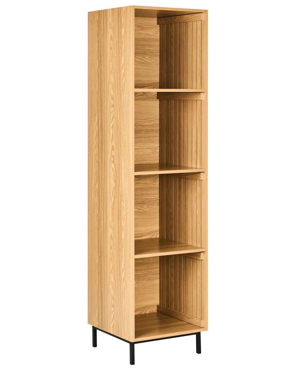 4 Tier Shelving Unit LEANDRO 175 cm Light Brown