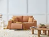 Electric Recliner Sofa 2 Seater NUKARI Corduroy Orange