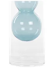 Wazon na kwiaty KALOCHI 27 cm Szkło Turkusowy_838042