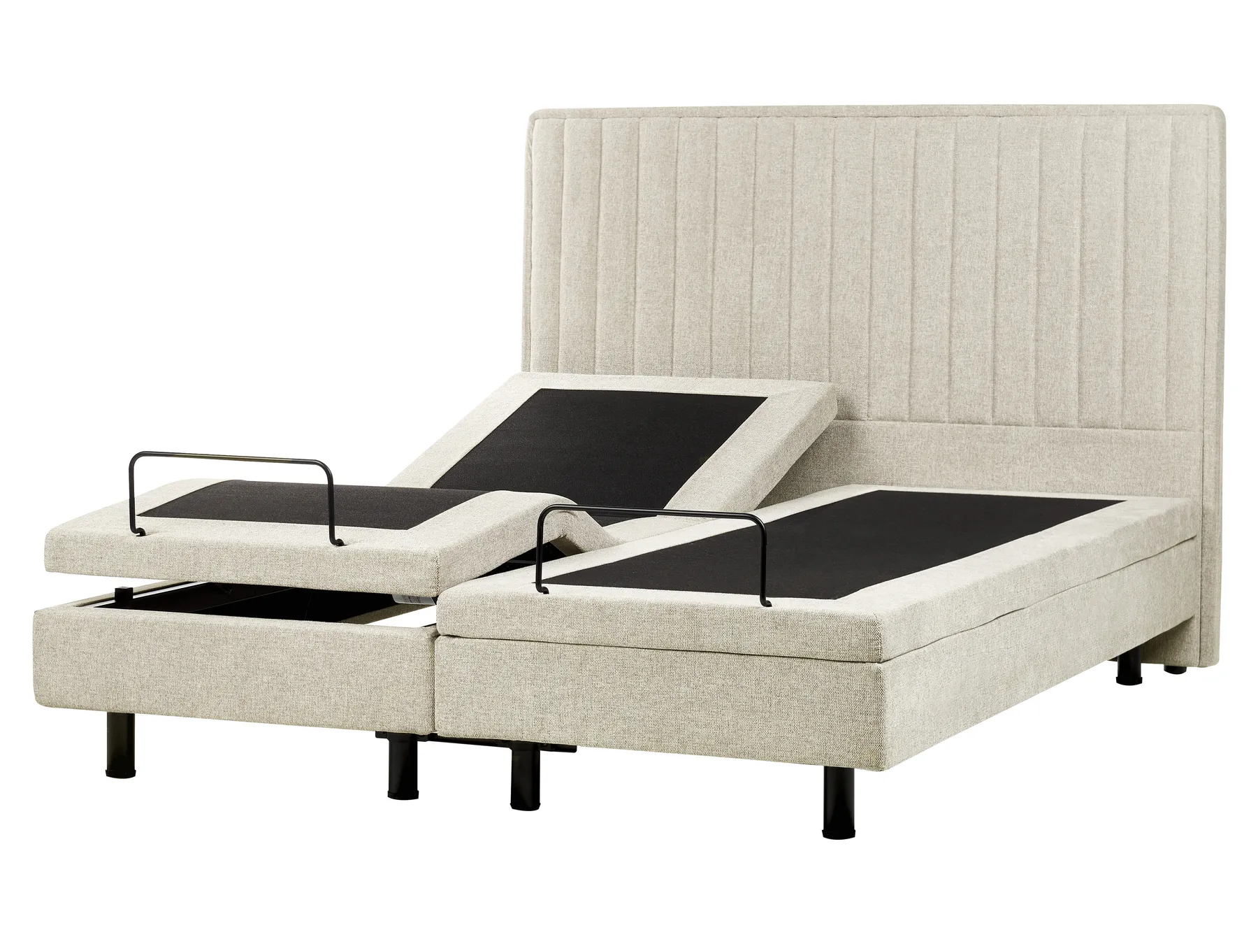 Verstelbaar bed Stof DUKE II 160 x 200 cm Beige_989019