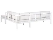 Set di divani angolari da giardino 5 posti MESSINA Metallo Bianco sporco Lato Sinistro_929606
