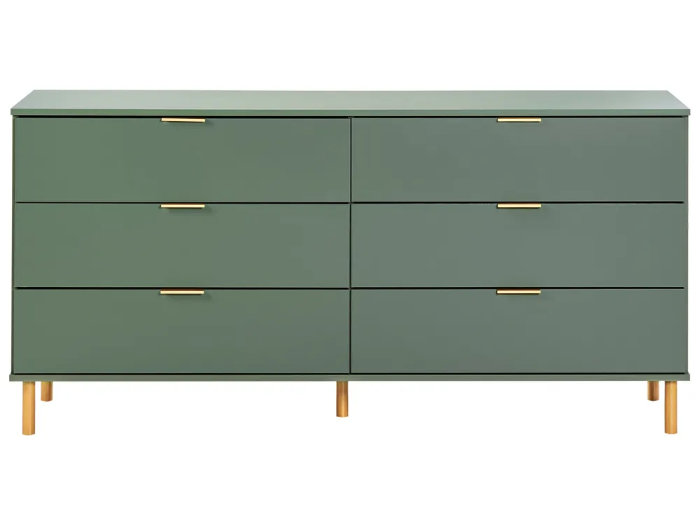 Komoda 6 szuflad WALPOLE Zielony_949747
