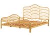 Ratanová postel 180 x 200 cm světlé dřevo DOMEYROT _868976