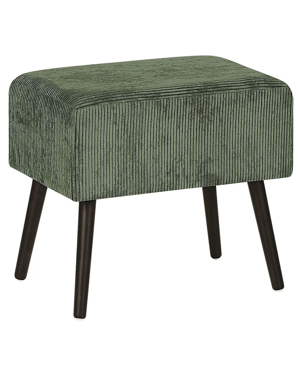 1 Drawer Bedside Table EUROSTAR Corduroy Dark Green_773684