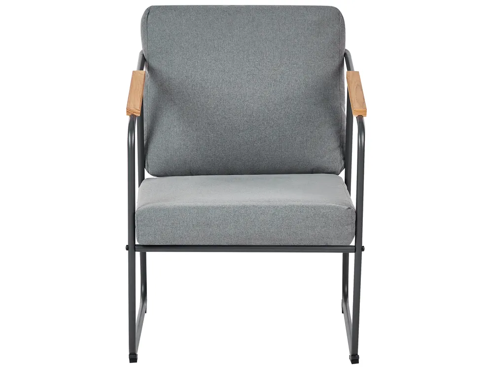 Garden Lounge Set with Table 4 Seater VEZZANA Metal Grey_931068