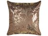 Set di 2 cuscini decorativi velluto marrone e oro 45 x 45 cm DAFFODIL_829979