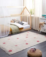 Tappeto per bambini DARDERE Rosa 140 x 200 cm Cotone_906603