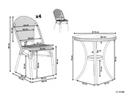 Set da pranzo da giardino 4 posti RIFREDDO Rattan sintetico (PE) Blu_799211