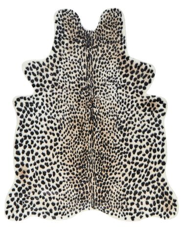 Koberec s potiskem geparda z umělé kožešiny 150 x 200 cm béžová a černá OSSA