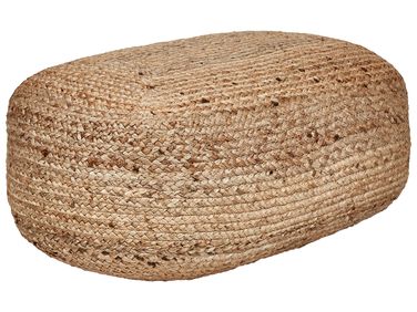 Coussin de sol en jute 70 x 40 x 20 cm beige ISARDA