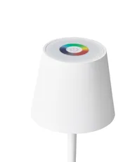 Bezprzewodowa lampa stołowa LED VALIRA Ze ściemniaczem Metal Biały_940496