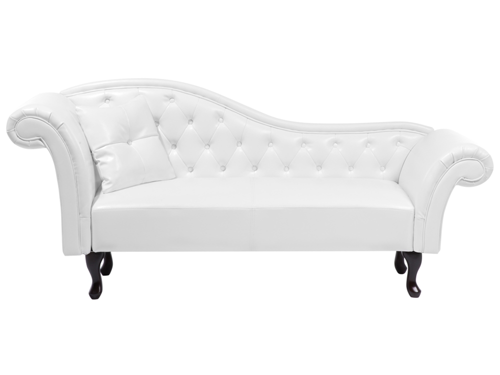 White chaise lounge top