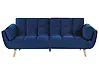 Sofa Bed 3 Seater ASBY Velvet Navy Blue