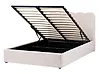 Ottoman Bed NANTERRE Fabric Light Beige 140 x 200 cm (EU Double)