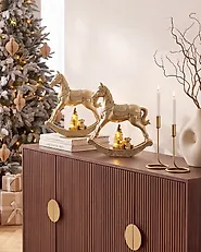 Lot de 2 décorations de Noël LED YPPARI 30 cm Doré_1175024
