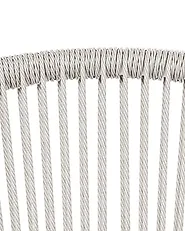Set of 2 Garden Chairs with Cushions PARANEA Metal Off-White_1179682