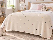 Blanket GAIDAR Cotton 130 x 170 cm Beige_1183962