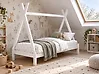 Cama infantil Tipi Madera de pino DEVAY 90 x 200 cm Blanco