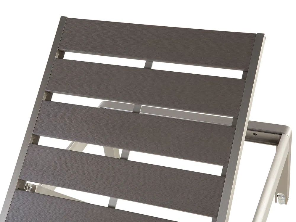 Sun Lounger NARDO Reclining Metal Grey_449428