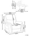 Fotel z elektryczną funkcją relaksu ekoskóra kremowy GLORIE_924080
