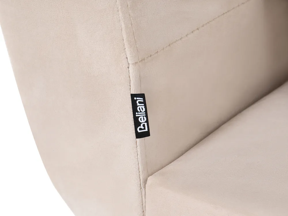 Sofa Bed 3 Seater EINA Velvet Light Beige_1057729