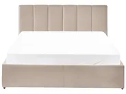 Letto contenitore DREUX Velluto Tortora 140 x 200 cm_1012295