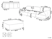Modular Sofa 3 Seater AMLI with Ottoman Boucle Off-White_1070143