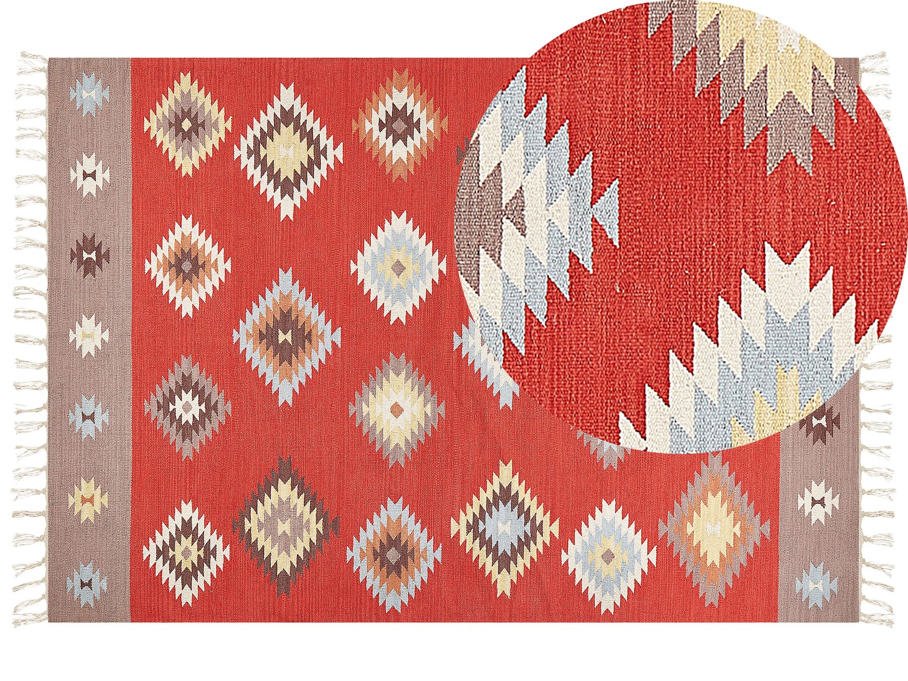 Bavlnený kelímový koberec 160 x 230 cm viacfarebný LORUT_869055