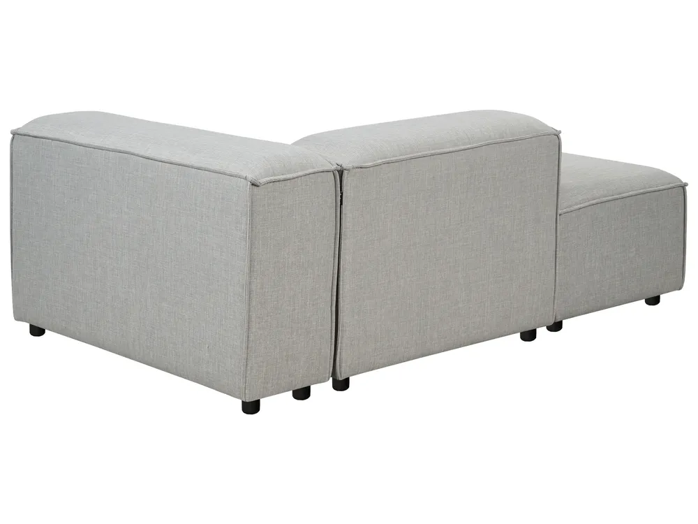 Modular Corner Sofa 2 Seater ARDAL with Ottoman Fabric Light Grey Right Hand_949571