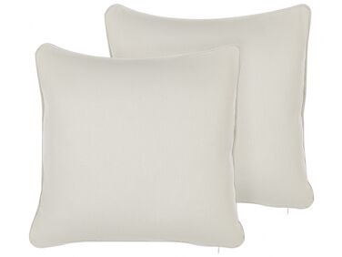 Set di 2 cuscini decorativi bianchi 45 x 45 cm HELIOTROPE
