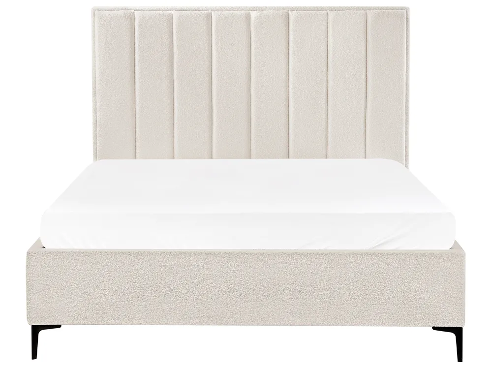 Ottoman Bed SEZANNE Boucle Off-White 160 x 200 cm (EU King Size)_939774
