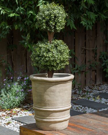 Terracotta Plant Pot ⌀ 43 cm Beige LILIUM