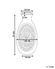 Wazon dekoracyjny MEGARA 51 cm Ceramika Szary_791744