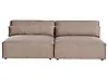 Modular Sofa 2 Seater HELLNAR Fabric Light Brown