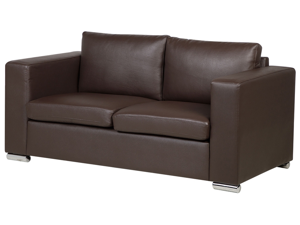 3 seater leather sofa brown discount